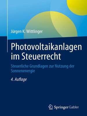 cover image of Photovoltaikanlagen im Steuerrecht